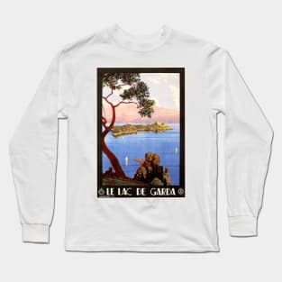 LE LAC DE GARDA Lake Italy Tourism Advertisement Vintage Travel Long Sleeve T-Shirt